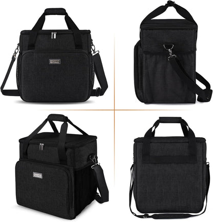 Coffee Maker Travel Bag Compatible with Keurig K-Slim, Keurig K-Supreme or Other Accessories, Portable Coffee Maker Case with Shoulder Strap for Travel, Grey