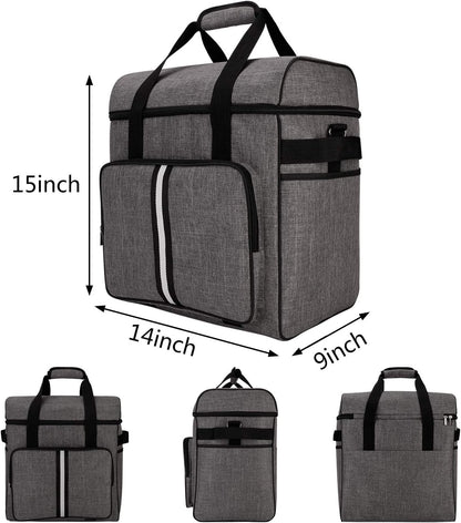 Coffee Maker Travel Bag Compatible with Keurig K-Slim, Keurig K-Supreme or Other Accessories, Portable Coffee Maker Case with Shoulder Strap for Travel, Grey