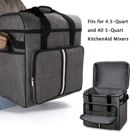 Coffee Maker Travel Bag Compatible with Keurig K-Slim, Keurig K-Supreme or Other Accessories, Portable Coffee Maker Case with Shoulder Strap for Travel, Grey