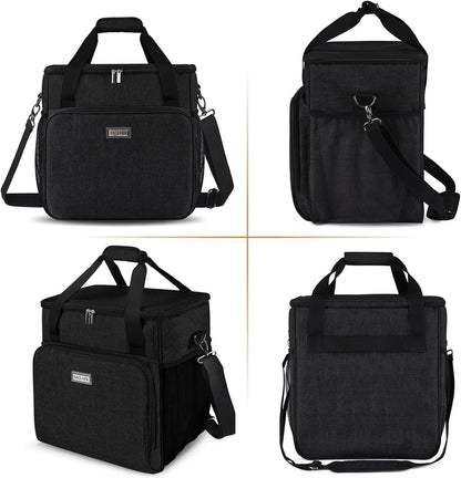 Coffee Maker Travel Bag Compatible with Keurig K-Slim, Keurig K-Supreme or Other Accessories, Portable Coffee Maker Case with Shoulder Strap for Travel, Grey
