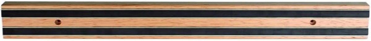 24" Magnetic Wooden Knife Tool Bar with Two Magnetic Strips - Multi-Purpose Knife Holder & Organizer