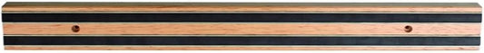 24" Magnetic Wooden Knife Tool Bar with Two Magnetic Strips - Multi-Purpose Knife Holder & Organizer