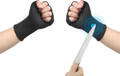 Cut Resistant Sleeves with Finger Grips Forearm Protective Sleeves Level 5 Protection Arm Safety Protectors Sleeves