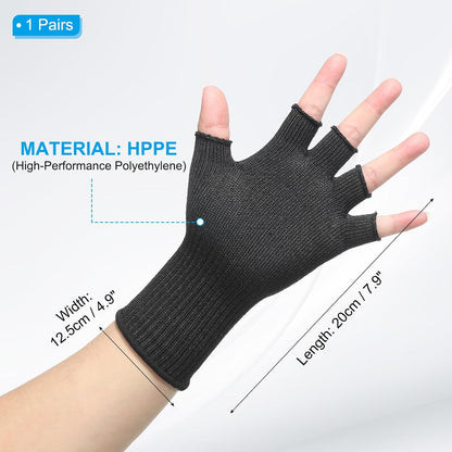 Cut Resistant Sleeves with Finger Grips Forearm Protective Sleeves Level 5 Protection Arm Safety Protectors Sleeves