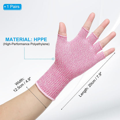 Cut Resistant Sleeves with Finger Grips Forearm Protective Sleeves Level 5 Protection Arm Safety Protectors Sleeves