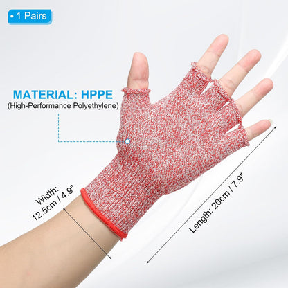 Cut Resistant Sleeves with Finger Grips Forearm Protective Sleeves Level 5 Protection Arm Safety Protectors Sleeves