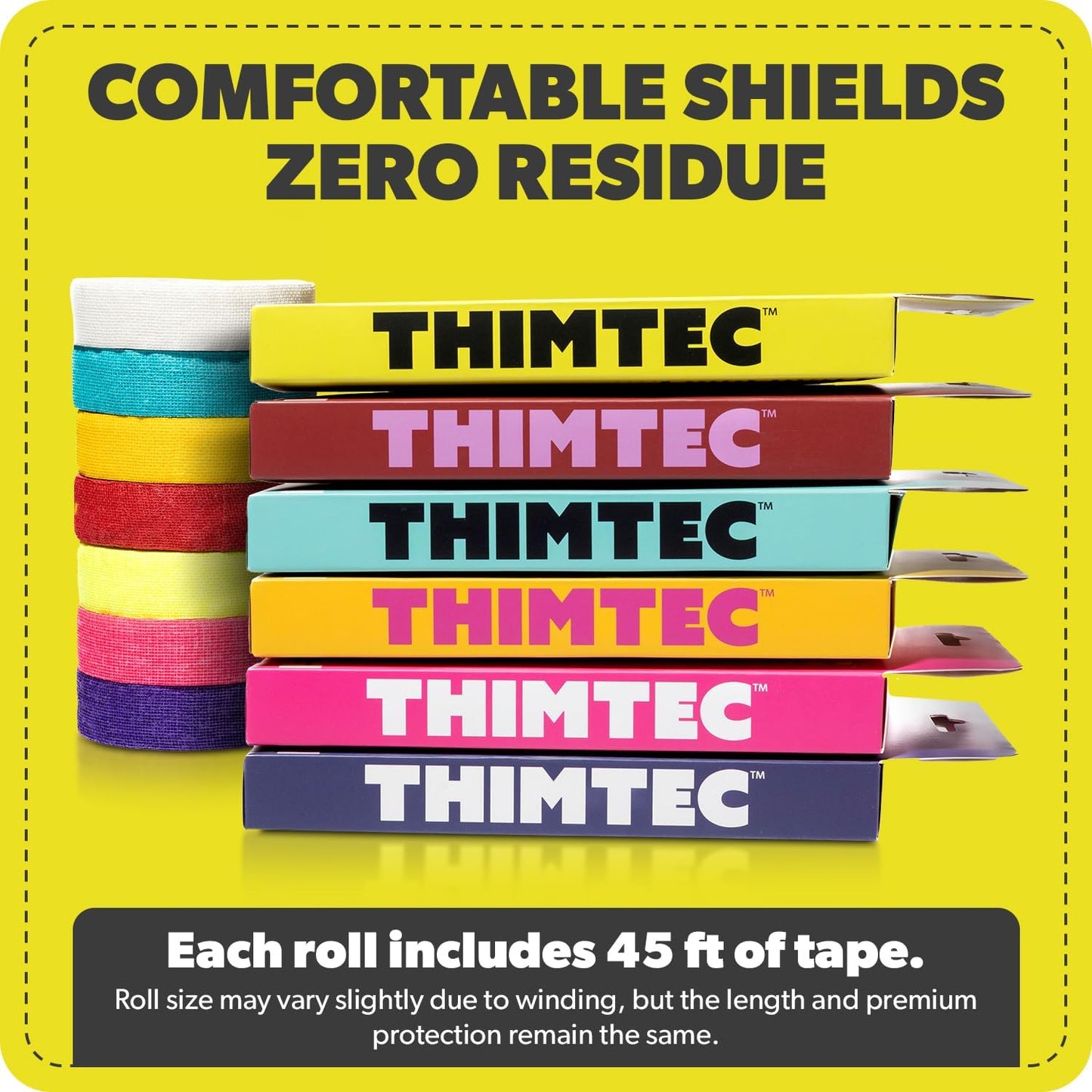 The Original Thimble Tape for Hand Sewing - Fully Adjustable Nail & Finger Protector - A Smarter Alternative to Classic Knitting Thimbles - Caution Tape, 2-Pack