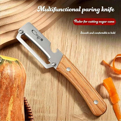 Multifunctional Vegetable Peeler with Stainless Steel Blade and Bottle Opener - Ideal for Veggie Potato Carrot and Apple Peeling