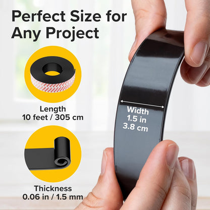 X-Bet Magnet Magnetic Strips with Adhesive Backing - Magnetic Tape for Crafts - Tool and Knife Magnet Strips for Kitchen, Garage and Garden - Adhesive Magnetic Tool Holder Strip for Wall(6 Pieces)