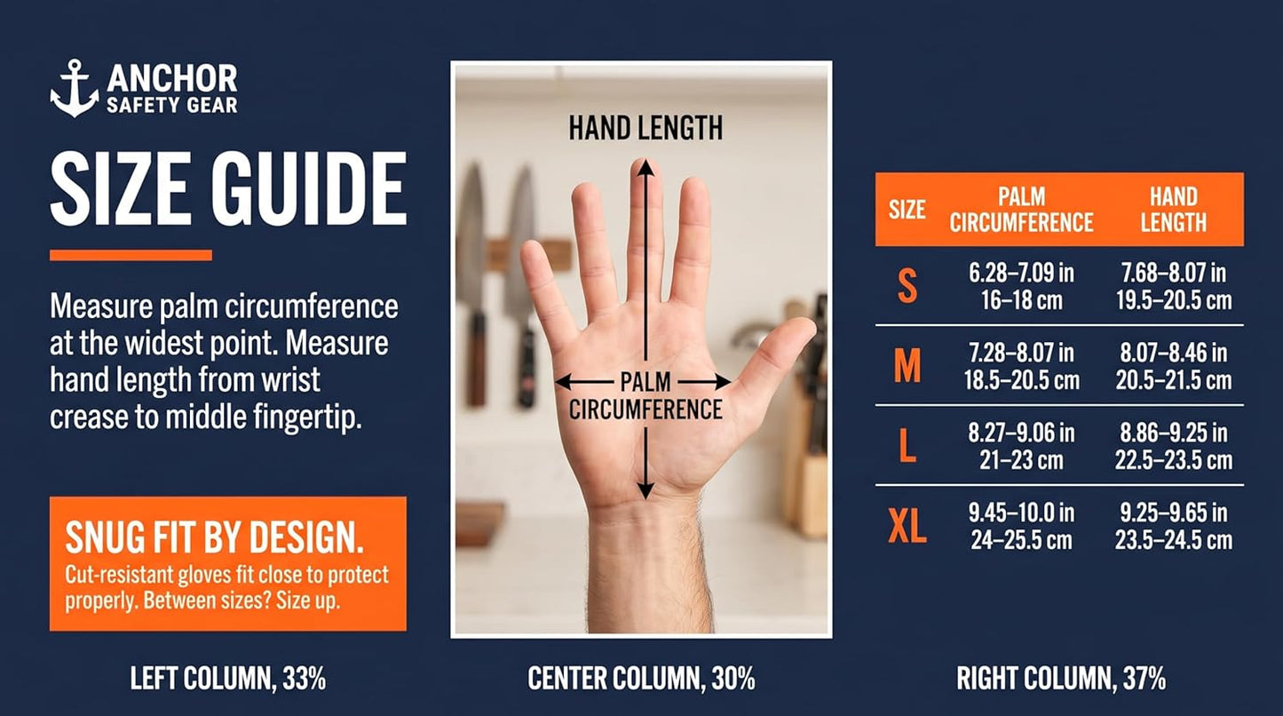Premium Level 9 Cut Resistant Gloves for Food Prep, Butcher, Fish Cleaning, Meat Cutting, Mandoline