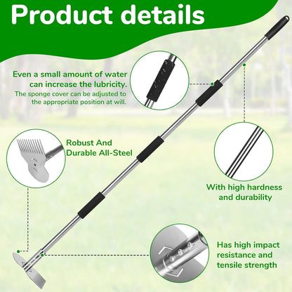 Garden Tools,Weeder Tool,Portable Weeding Tool,Garden weed pulling tool,Adopt Anti Slip Handle,Conforms to Ergonomic Curves,Weed puller tool Suitable for Farm Planting,Gardening(Black Orange Handle)