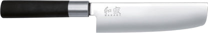 KAI Wasabi Black Stainless Steel Nakiri Knife, 6.5 Inch