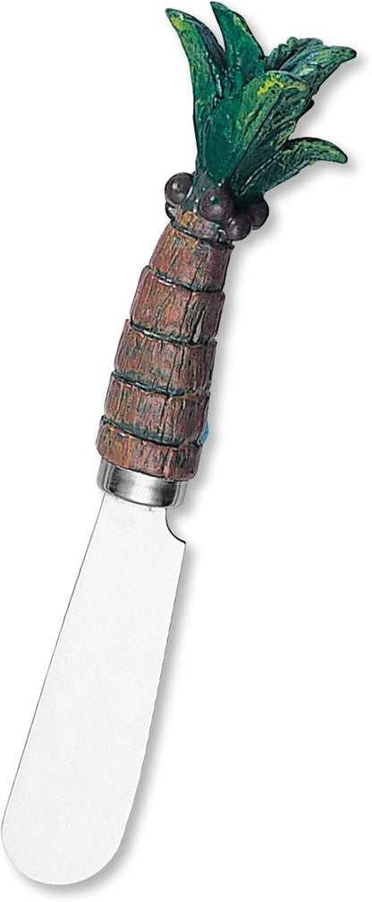 Supreme Housewares Tiki Bar Cheese Spreaders, Hand-Painted Resin Handles with Stainless Steel Blades for Spreading Cream Cheese, Butter, and Jam, Assorted Designs, Set of 4