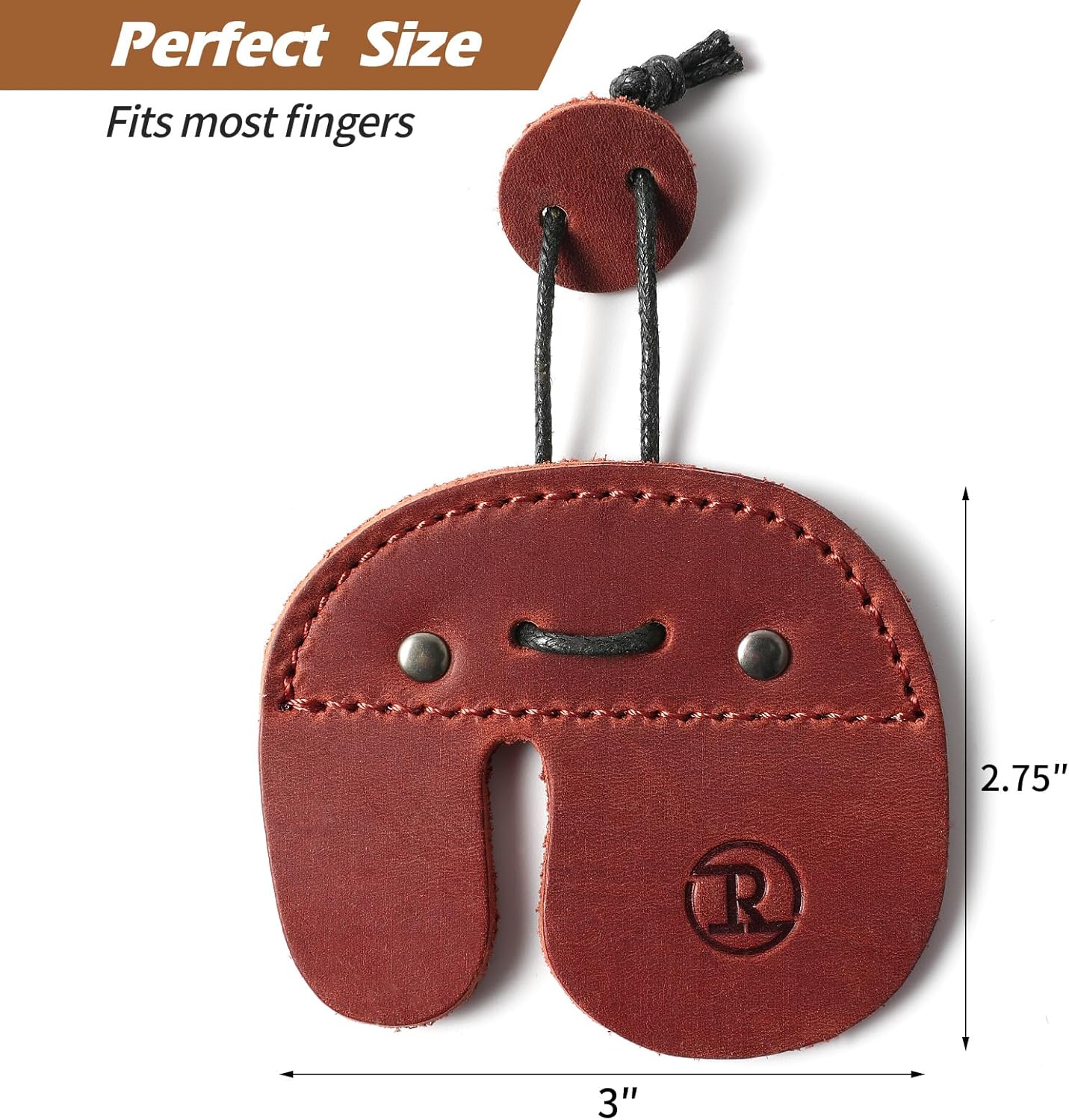 Ringsun Leather Archery Finger Tabs,Handmade Archery Finger Guard for Shooting Practice Gear, Recurve Bow Fingers Tab