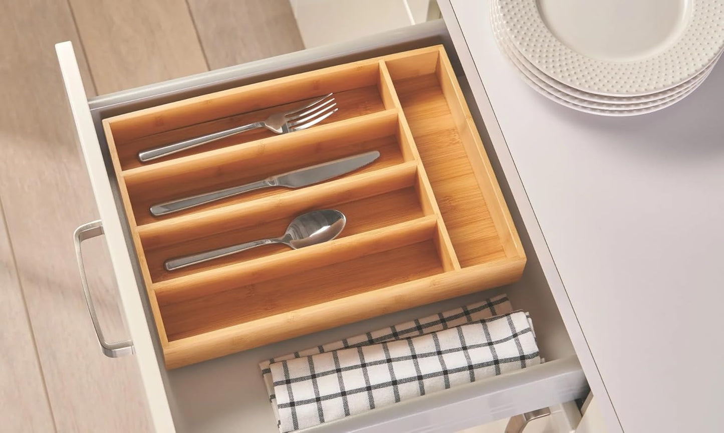 Cutlery rack, dimensions: 13.98 inches (D) x 10.04 inches (W) x 1.97 inches (H).