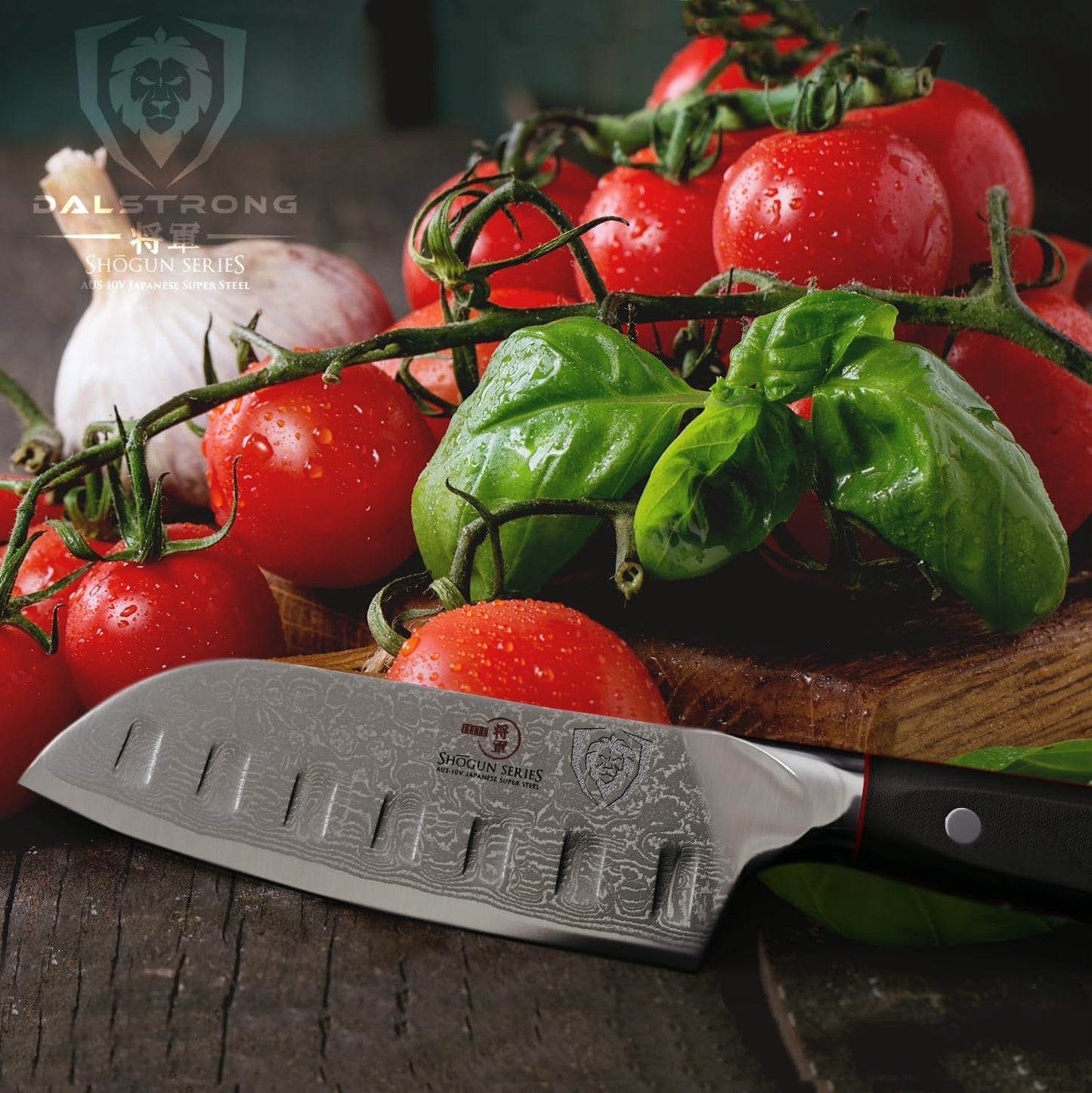 Dalstrong Santoku Knife - 5 inch - Shogun Series Elite - Japanese AUS-10V Super Steel Kitchen Knife - Black G10 Handle - Vegetable Knife - Damascus Layered - Vacuum Heat Treated - Sheath Included