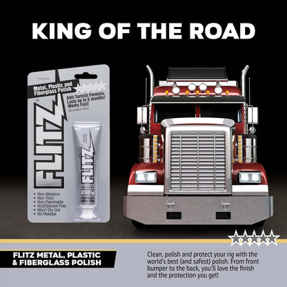 Flitz Metal Polish Paste - 1.76oz USA-Made Polish for Solid Chrome, Stainless Steel, & Aluminum - Non-Abrasive for Light Oxidation - Requires Manual Buffing - Not for Plated/Coated Surfaces (1 Pack)