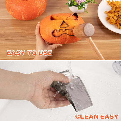 CHRYZTAL Pumpkin Carving Kit Tools Halloween, 13PCS Professional Heavy Duty Carving Set, Stainless Steel Double-side Sculpting Tool Carving Kit for Halloween Decoration Jack-O-Lanterns
