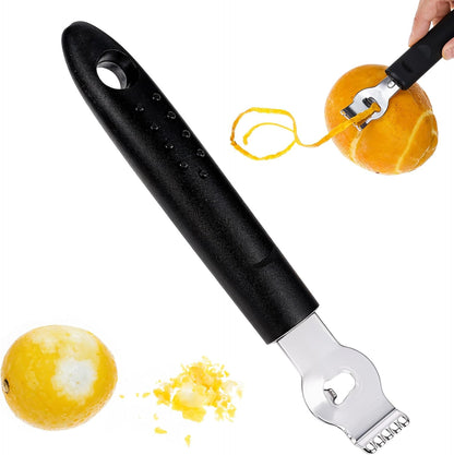 Ouligay Lemon Zester, Channel Knife, Peeler, Stainless Steel Bartender Accessories for Cocktail Garnish, Citrus Orange and Lemon Peeler - Bar Accessories for Home