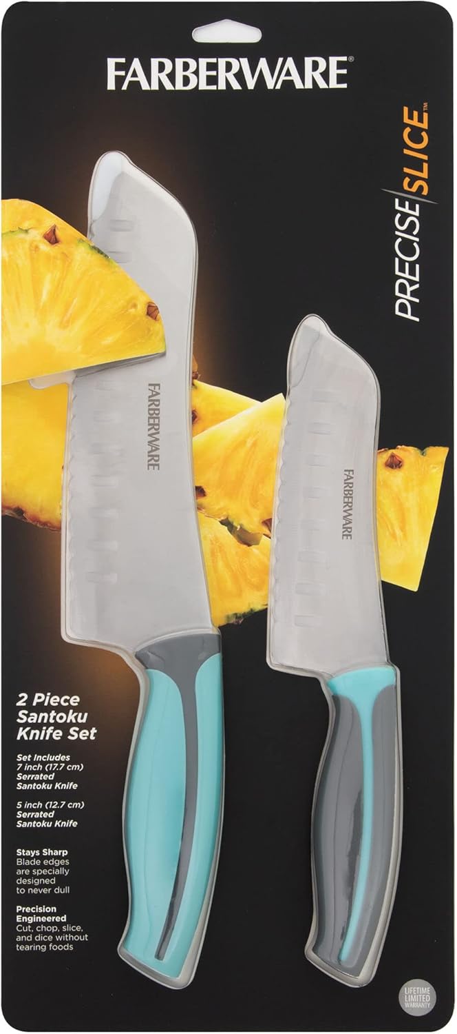 Farberware Precise Slice Utility Knife Set, 3 Piece, Multicolor
