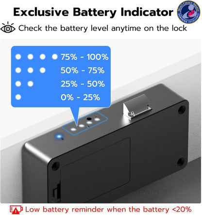 Anweller Smart Cabinet Lock, Hidden No Drill Adhesive Baby Proofing Child Proof Drawer Locks, Keyless RFID Bluetooth Cabinet Locks for Adults File Kitchen Cupboard Closet Liquor - Black