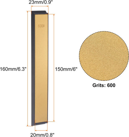 uxcell Diamond Sharpening Stone, 6" x 0.8" (150mm x 20mm) 80 Grits Titanium Coated Whetstone Sharpener Grinding Plate Hand Tool