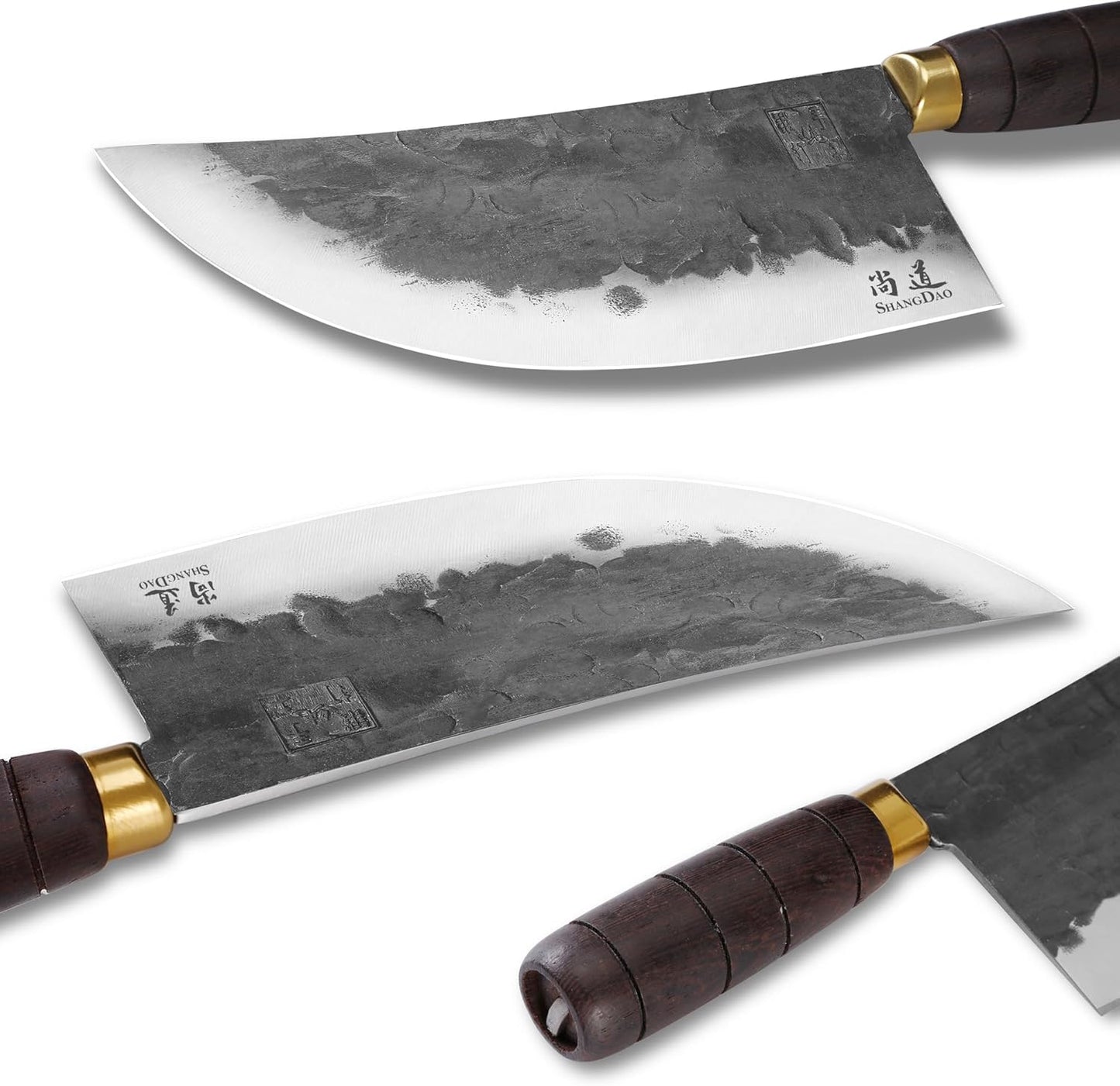 SHANGDAO Meat Cleaver Knife, 7.4 ″ Heavy Duty Razor Sharp Butcher Cleaver Kitchen Knife, High-carbon steel Chopper Knife, Forged Blade & Wood Handle, For Home Kitchen and Restaurant
