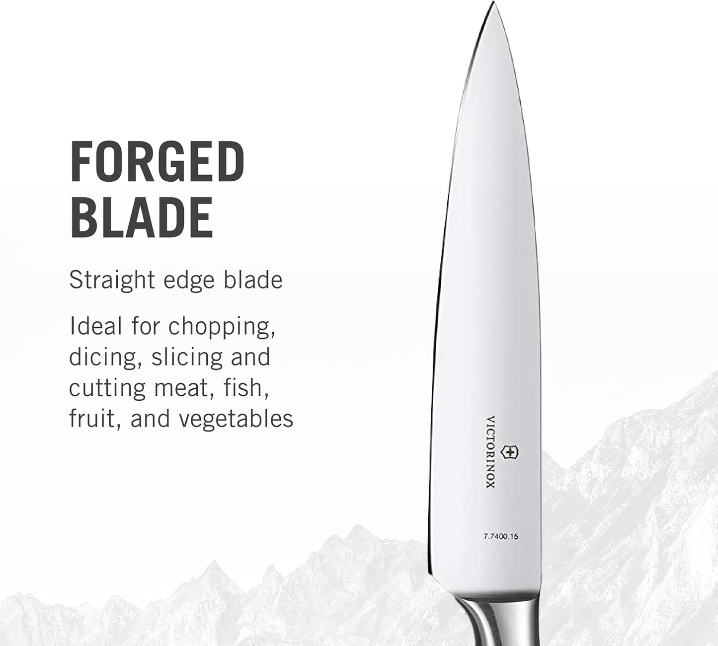Victorinox Grand Maitre Forged Chef's Knife - Sharp Kitchen Knife for Cutting Herbs, Vegetables & Meat - Premium Kitchen Accessory - Wood Handle, 6"