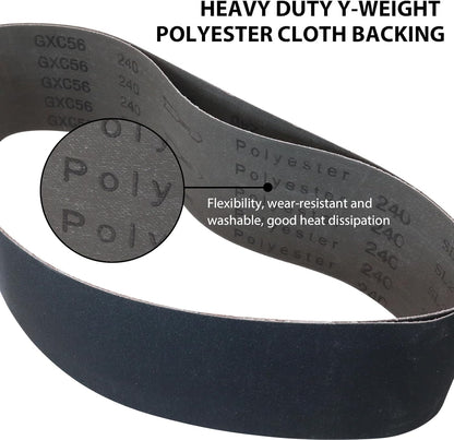 1x30 Inch Silicon Carbide Sanding Belts, 4 PCS Each of 80,120, 240, 400, 800,1000 Grits Knife Sharpening Belt Kits for 1 x 30 Inch Belt Sander, 24 Pack