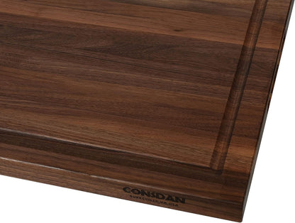 Walnut Cutting Board for Kitchen, USA Grown Hardwood, 20 x 15, with Invisible Inner Handle, Prefinished with Food-Grade Oil, Suitable for Kitchen Edge Grain, 1" Thick