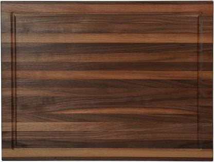 Walnut Cutting Board for Kitchen, USA Grown Hardwood, 20 x 15, with Invisible Inner Handle, Prefinished with Food-Grade Oil, Suitable for Kitchen Edge Grain, 1" Thick