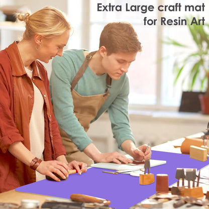 Extra Large Dark Green Countertop Mat - Silicone Table Kitchen Desk Mat - Non-Slip & Heat Resistant - Dinner Placemat Pastry Dough Rolling Mat - Colors A