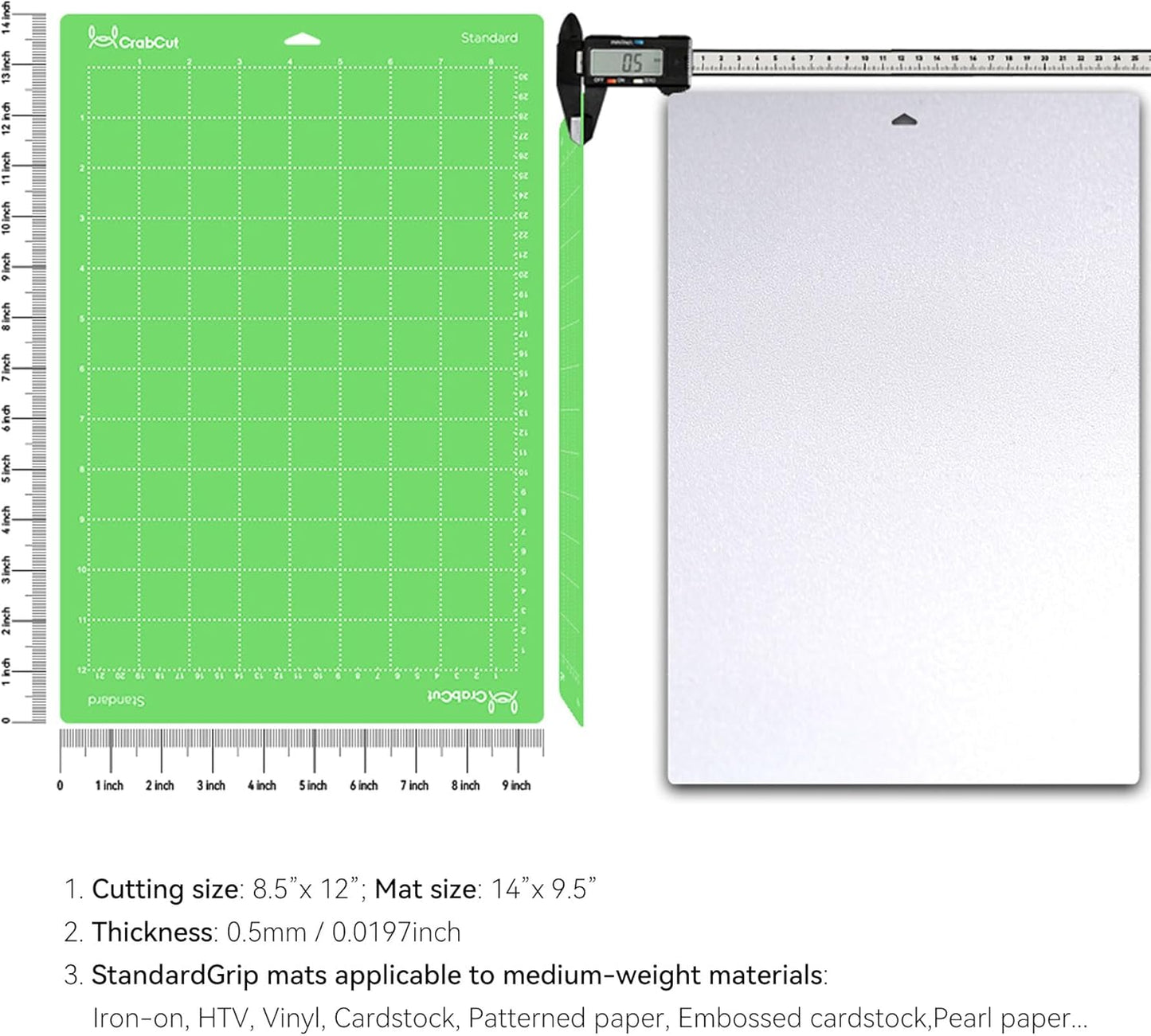 Cutting Mats for Cricut Joy Xtra: 4 Mats 8.5x12 Inch Standard Adhesive Dot Design for Eye Care Green StandardGrip Sticky Washable and Reusable Replacement Cut Mat for Cricut Joy Extra
