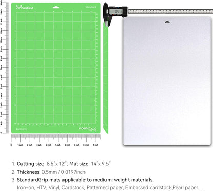 Cutting Mats for Cricut Joy Xtra: 4 Mats 8.5x12 Inch Standard Adhesive Dot Design for Eye Care Green StandardGrip Sticky Washable and Reusable Replacement Cut Mat for Cricut Joy Extra