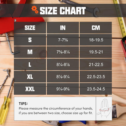 HANDLANDY Work Gloves for Men & Women, Utility Mechanic Working Gloves Touch Screen, Flexible Gardening Gloves for Yard