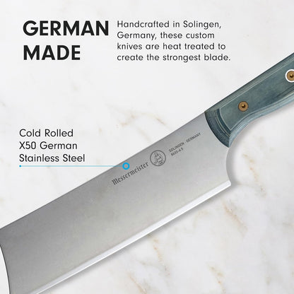 Messermeister Custom 6.5” Nakiri Knife, Black - X50 German Stainless Steel - Rust Resistant & Easy to Maintain - Made in Solingen, Germany