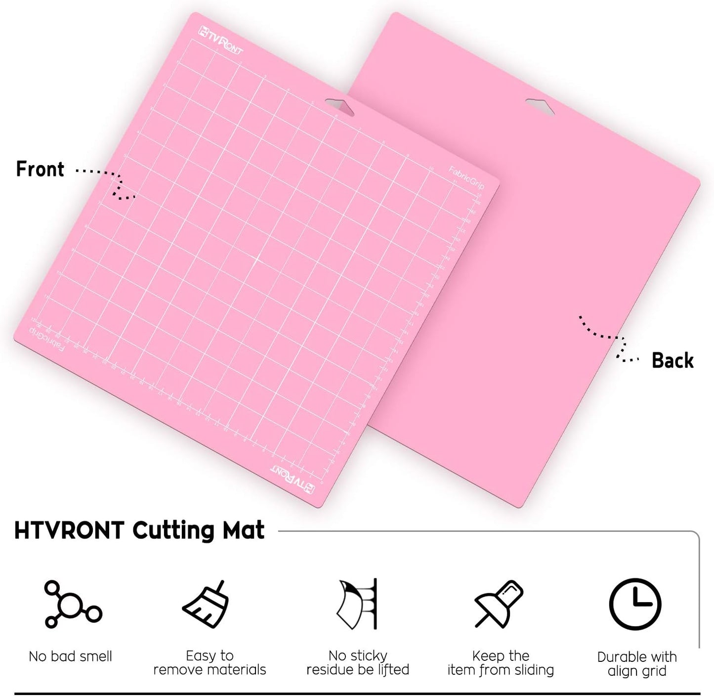 HTVRONT Cutting Mat, 6 Pcs Cutting Mat 12x12(Standard, Light, Strong, FabricGrip) Compatible with Cricut Maker 3/Maker 4/Maker/Explore 3/4/5/Air 2/One, Variety Adhesive Sticky Cutting Mats Accessories