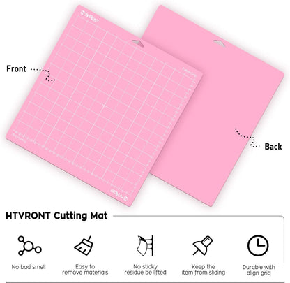HTVRONT Cutting Mat, 6 Pcs Cutting Mat 12x12(Standard, Light, Strong, FabricGrip) Compatible with Cricut Maker 3/Maker 4/Maker/Explore 3/4/5/Air 2/One, Variety Adhesive Sticky Cutting Mats Accessories