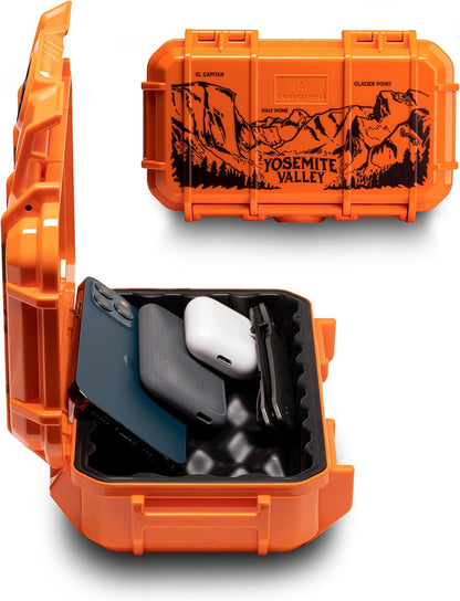 Evergreen 56 Dry Box - EDC Tough Protective Case USA Made for Organization of Cameras, Phones, Camping, Fishing, Hiking, Water Sports (Red)