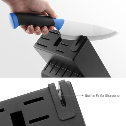 McCook® Knife Sets,German Stainless Steel Kitchen Knife Block Set with Built-in Sharpener