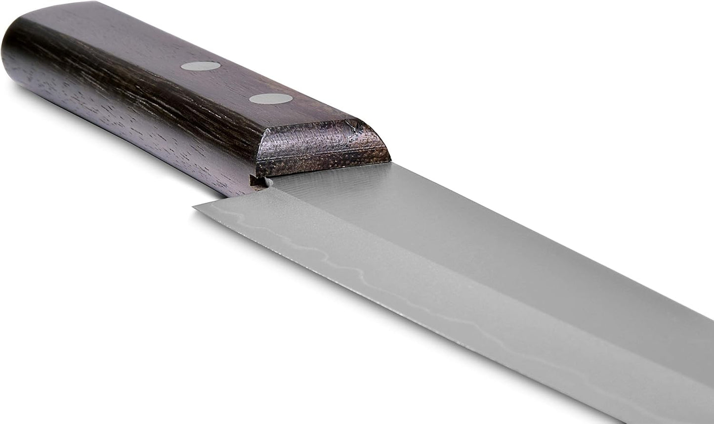 Seki Japan KANETSUGU Japanese Utility Petty Knife, AUS8 SUS410 Stainless Steel Fruit Knife, Rose Wood Handle, 90 mm (3.5 in), Made in Japan
