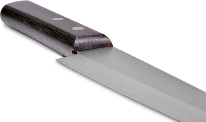 Seki Japan KANETSUGU Japanese Utility Petty Knife, AUS8 SUS410 Stainless Steel Fruit Knife, Rose Wood Handle, 90 mm (3.5 in), Made in Japan