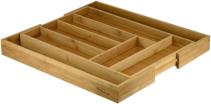 Heim Concept Drawer Organizer Bamboo Cutlery Tray Silverware Organizer/Utensil Holder, Drawer Dividers Organizer for Silverware, Flatware, Knives in Kitchen