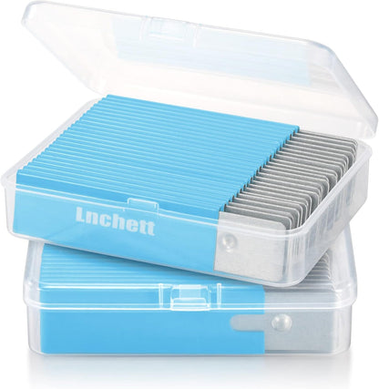 Lnchett Box Cutter, 12-Pack Retractable Cardboard Mini Box Cutter for Packages, Boxes and Paper, All Metal Tough Sheath, Functional Basic Cutter with Case, Lock Ball Design