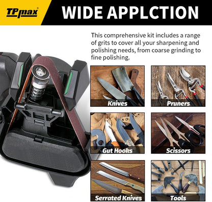 45-Piece 1/2" x 12" Knife Sharpener Sanding Belt Kit for Work Sharp Knife & Tool Sharpener (WSKTS & WSKTS-KT/Mk.1 & Mk.2) - Multiple Grits
