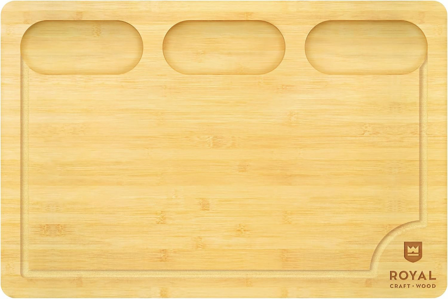 ROYAL CRAFT WOOD Extra Large Cheese Board - Bamboo Cheese Board and Knife Set - Charcuterie Board Set, Charcuterie Platter & Serving Tray