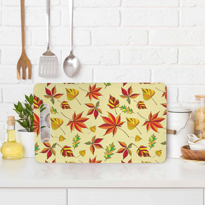 Coffee Set Cutting Board with Handles Coffee Maker Muffin Cup Flower Hot Drink Love Cutting Boards Plastic Safe Chopping Board for Kitchen 16" x 10" x 0.24"