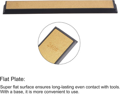 uxcell Diamond Sharpening Stone, 6" x 0.8" (150mm x 20mm) 80 Grits Titanium Coated Whetstone Sharpener Grinding Plate Hand Tool
