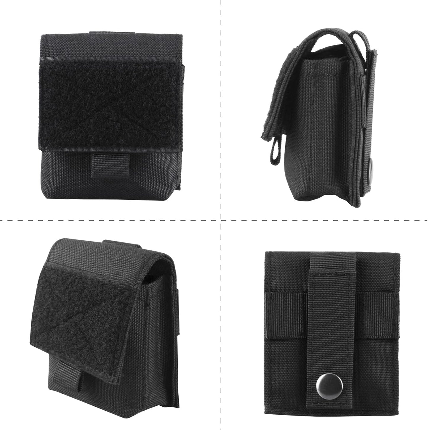 Azarxis Tactical Mini Belt Pouches, Multi-Purpose Small Battery Case Compact Utility EDC Card Slot Holder Waist Bags Military Molle Pack Sundries Storage Pack