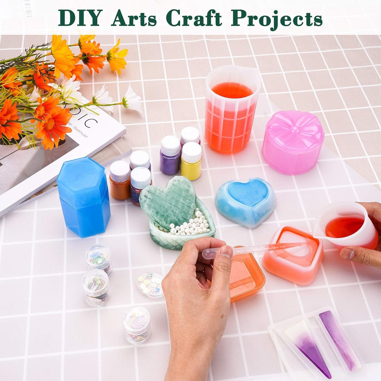 Gartful Extra Large Transparent Silicone Mat, Countertop Protector, 25.2 x 17.7 inches Silicone Sheet for Crafts Resin Jewelry Casting Mat Pad Nonstick Table Placemat
